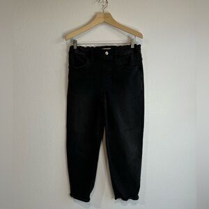 Madewell the vintage wide leg crop black jeans S